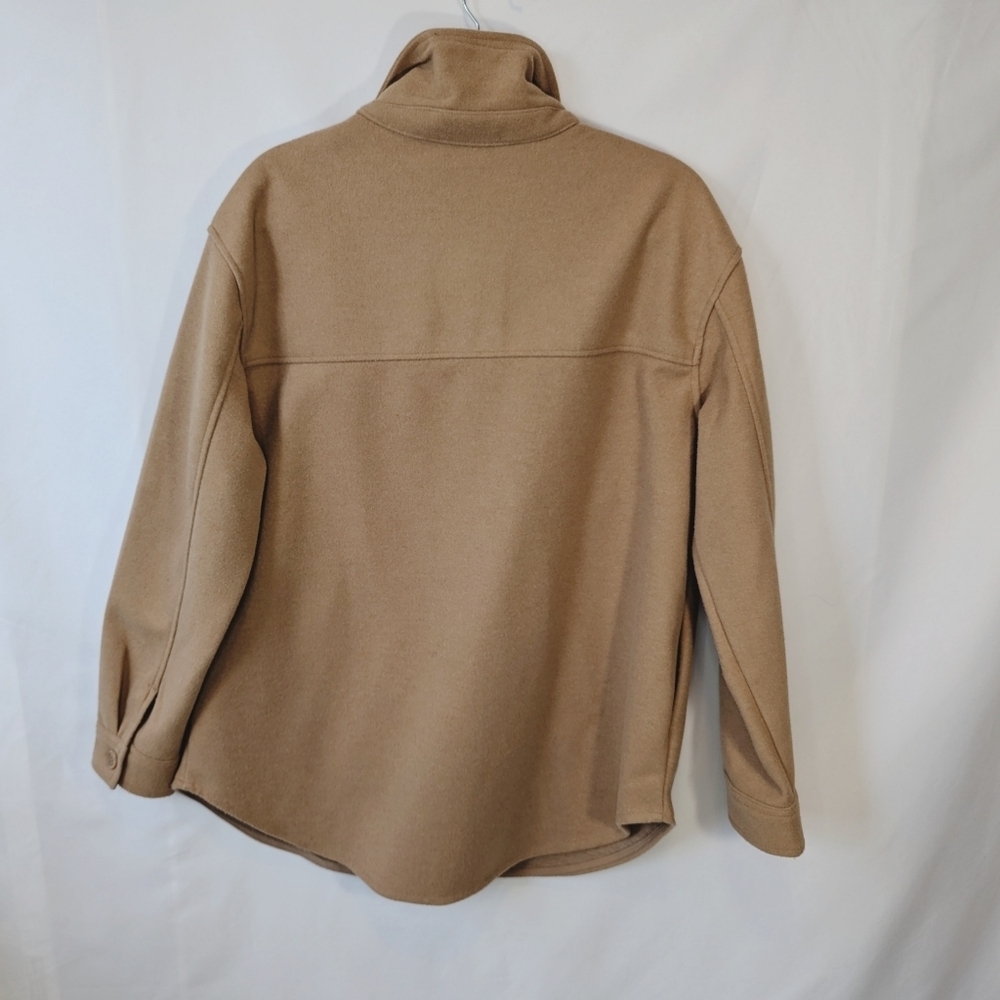 Joie Women's Shacket Oversized Jacket Shirt, Camel Tan, size XL - Picture 2 of 9